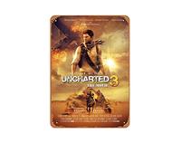 Zuhhgii Targa in latta vintage Uncharted 3 Drake Is Deception Poster Cover Game Poster Canvas Poster Murale Art Poster Decorazione per la casa Decorazione della stanza del giocatore Decorazione da