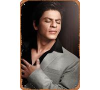 Zuhhgii Targa in metallo con film retrò Shah Rukh Khan 2017, star del cinema, cantanti, personaggi anime, arte carina, decorazione da parete, poster per casa, camera da letto, cucina, bar, casa
