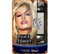 Zuhhgii Targa in metallo con Pam e Tommy (Lily James, Pamela Anderson) per film cinema teatro, 20,3 x 30,5 cm, stile vintage, per casa, bar, pub, garage, decorazione regalo