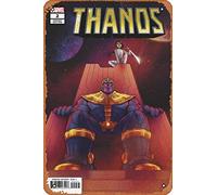 Zuhhgii Targa in metallo con personaggi dei fumetti retrò - Thanos (4a serie) 2 Var B Comic Book NM - Poster cinematografico per musica, bar, ristorante, supermercato, film, regali anime, 20,3 x 30,5