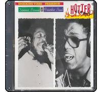 Zuhhgii Targa in metallo con scritta "Dennis Brown, Frankie Paul - Hotter Flames", stile vintage, decorazione da parete con musica rock, per palestra, piscina, bar, bagno, cortile, garage, pub, 30,5 x