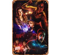 Zuhhgii Targa in metallo con scritta "Double Date (Michael Socha, Georgia Groome), 20,3 x 30,5 cm, stile vintage, per casa, bar, pub, garage, decorazione regalo