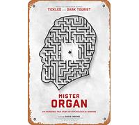 Zuhhgii Targa in metallo con scritta "Mister Organ (David Farrier, Documentary) Movie Cinema Theatre, 20,3 x 30,5 cm, stile vintage, per casa, bar, pub, garage, decorazione regalo