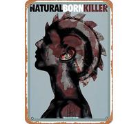 Zuhhgii Targa in metallo con scritta "Natural Born Killer", 20,3 x 30,5 cm, idea regalo, musicale, karaoke, bar, bar, caffetterie, decorazione da parete, poster in metallo.
