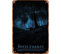 Zuhhgii Targa in metallo dall'aspetto vintage da cucina, decorazione da parete The Wolfman-Danger Bar Decorazioni divertenti in latta Targhe in metallo 20,3 x 30,5 cm
