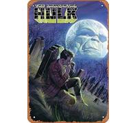 Zuhhgii Targa in metallo retrò a tema anime, con scritta "IMMORTAL HULK TP VOL 04 ABOMINATION", per musica, bar, ristorante, supermercato, film, idea regalo, 20 x 30 cm.