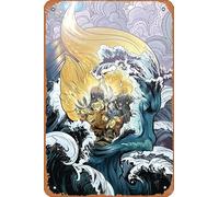 Zuhhgii Targa in metallo retrò a tema anime, con scritta in lingua inglese "Jim Henson Beneath Dark Crystal, #11 A Main Dewey", per musica, bar, ristoranti, supermercati, film, idea regalo, 20 x 30 cm