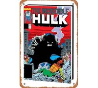 Zuhhgii Targa in metallo retrò a tema anime - Incredibile Hulk di Peter David Omnibus HC VOL 01 - Targa in metallo per musica, bar, ristorante, supermercato, film, idea regalo, 20 x 30 cm.