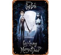 Zuhhgii Targa in metallo retrò ABYstyle Corpse Bride Victor & Emily, targa in latta vintage, stile fumetto, divertente insegna, cinema, cinema, grotta, garage, pub musicale, birreria, bar, decorazione