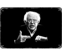 Zuhhgii Targa in metallo retrò Bernie Sanders Run The Jewels vintage divertente novità cartello uomo grotta segni umoristici film musica bar art poster stampa retrò decorazione da parete garage regali