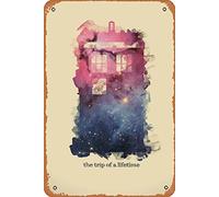 Zuhhgii Targa in metallo retrò con film Dr Who The Trip of a Lifetime, star del cinema, cantanti, personaggi anime, arte carina, decorazione da parete poster per casa, camera da letto, cucina, bar