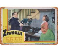 Zuhhgii Targa in metallo retrò con immagine ingrandita di Zenobia (1939), decorazione da parete per casa, camera da letto, cucina, bar, casa, caffetteria, 20,3 x 30,5 cm.