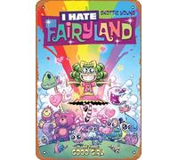 Zuhhgii Targa in metallo retrò con scritta "I HATE FAIRYLAND TP VOL 03 GOOD GIRL", per musica, bar, ristoranti, supermercati, film, regali, 20 x 30 cm.