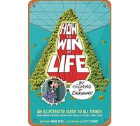 Zuhhgii Targa in metallo retrò con scritta in lingua inglese "How to Win at Life by Cheating at Everything 1 Comic Book NM - Poster in metallo a tema anime", per musica, bar, ristorante, supermercato