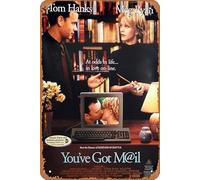 Zuhhgii Targa in metallo retrò con scritta "You got mail", poster originale del film Nora Ephron Tom Hanks Meg Ryan, poster in metallo retrò vintage classico per film e televisione, da parete