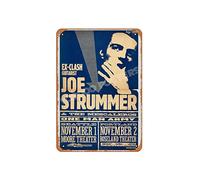 Zuhhgii Targa in metallo retrò con stampa di Joe Strummer & The Mescaleros, stile vintage, per bar, pub, negozi, decorazione da parete divertente per uomini e donne, 20,3 x 30,5 cm, arte