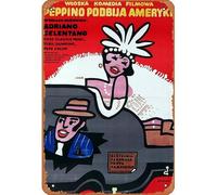 Zuhhgii Targa in metallo retrò L'Emigrante, poster del film polacco, decorazione regalo star poster retrò cartone animato film animazione auto divertente metallo per musica bar casa caffè film arte