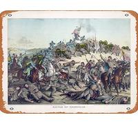 Zuhhgii Targa in metallo retrò, motivo: Battaglia di Nashville, antica guerra civile, decorazione da parete, per bar, ristorante, casa, caffè, bagno, garage, ufficio, 20 x 30 cm