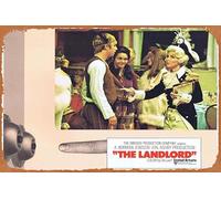 Zuhhgii Targa in metallo retrò "The Landlord" originale per lobby card 1 Beau Bridges Lee Grant retrò del classico vecchio film poster metallo TV bar uomo grotta decorazione da parete 20,3 x 30,5 cm.