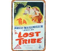 Zuhhgii Targa in metallo retrò The Lost Tribe Poster originale del film Jungle Jim Johnny Weissmuller Retro of Classic Old Film Poster Targa in metallo TV Bar Man Cave Wall Decor 20,3 x 30,5 cm