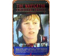 Zuhhgii Targa in metallo retrò "The Navigator A MEDIAEVAL Odyssey" del 1988 Chris Haywood Australian Cinema One sheet Retro of Classic Old Film Poster Metal Sign TV Bar Man Cave Wall Decor 20,3 x 30,5