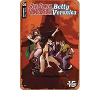 Zuhhgii Targa in metallo stile retrò con personaggi dei cartoni animati - Red Sonja Vampirella Betty Veronica #6 E Staggs, poster in latta a tema anime, decorazione da parete per casa, cancello
