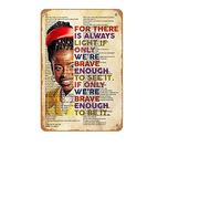 Zuhhgii Targa in metallo vintage con Amanda Gorman For There Is Always Light If Only Were Brave Enough To See It, decorazione da parete, poster artistico, idea regalo, 20 x 30 cm