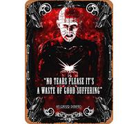 Zuhhgii Targa in metallo vintage con citazione di Hellraiser Pinhead con citazione del film Red Line - 20,3 x 30,5 cm, targa in latta per casa, bar, pub, garage, decorazione regalo