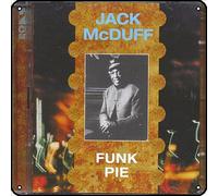 Zuhhgii Targa in metallo vintage con scritta "Brother Jack McDuff Funk Pie", decorazione da parete con musica rock, per palestra, piscina, bar, bagno, cortile, garage, pub, 30,5 x 30,5 cm