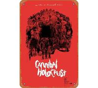 Zuhhgii Targa in metallo vintage con scritta "Cannibal Holocaust" (variant), decorazione da parete per bar, caffetteria, garage, casa, divertente, in latta, idea regalo, 20 x 30 cm