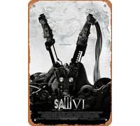 Zuhhgii Targa in metallo vintage con scritta in lingua inglese Saw VI, poster cinematografico, decorazione da parete per film, TV, karaoke, bar, ristoranti, bar, club, pub, 20 x 30 cm.