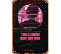 Zuhhgii Targa in metallo vintage con scritta in lingua inglese "There's Someone Inside Your House (Sarah Dugdale, Sydney Park), in metallo, per casa, bar, pub, garage, decorazione, idea regalo