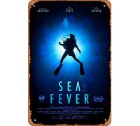 Zuhhgii Targa in metallo vintage con scritta "Sea Fever (Hermione Corfield, Dougray Scott), 20,3 x 30,5 cm, decorazione per casa, bar, pub, garage, idea regalo