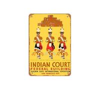 Zuhhgii Targa in metallo vintage con stampa di indiani e tribunali indiani, poster divertente classico con musica per bar, pub, caffetteria, da parete, per cucina, bagno, karaoke, decorazione retrò