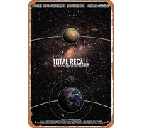 Zuhhgii Targa in metallo vintage con stampa verticale Total Recall, poster musicale per bar, pub, caffetteria, parete cucina, bagno, karaoke, decorazione retrò, 20,3 x 30,5 cm.