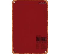 Zuhhgii Targa in metallo vintage con stampa verticale Twin Peaks poster musicale bar pub caffetteria parete cucina bagno poster karaoke retrò decorazione artistica 20,3 x 30,5 cm targa in latta.