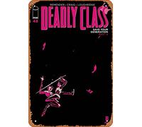 Zuhhgii Targa retrò con scritta in lingua inglese "Deadly Class #48 CVR A CRAIG & LOUGHRIDGE (MR) - Targa in metallo a tema anime, per musica, bar, ristoranti, supermercati, regali, film, 20,3 x 30,5