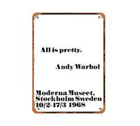Zuhhgii Targa vintage in latta con citazione di Andy Warhol Andy Warhol con citazione All Is Pretty Andy Warhol in bianco e nero in grado di poster su tela da appendere su tela da appendere