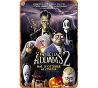 Zuhhgii The Addams Family 2 (Oscar Isaac, Charlize Theron) - Poster in metallo vintage per casa, bar, pub, garage, decorazione, idea regalo
