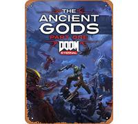 Zuhhgii The Ancient Gods Logo Doom Posters Logo Game Gioco di Ruolo Poster Anime Game Art Deco Targa in latta - 20,3 x 30,5 cm