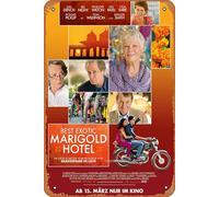 Zuhhgii The Best Exotic Marigold Hotel, poster vintage in latta, decorazione artistica da parete, poster musicale per bar, pub, caffetteria, parete, cucina, bagno, karaoke, decorazione retrò