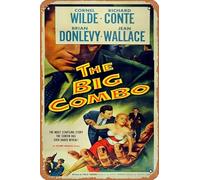 Zuhhgii The Big Combo Movie Poster Retro Film Tin Sign Cafe Restaurant Home Wall Retro Club Restaurant Man Cave Gift Vintage Metal Sign 30,5 x 20,3 cm.