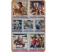 Zuhhgii The Bridge on the River Kwai Movie Poster Retro Film Tin Sign Cafe Restaurant Home Wall Retro Club Restaurant Man Cave Gift Vintage Metal Sign 30,5 x 20,3 cm.