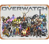 Zuhhgii The Classic Arcade Video Game Poster Targa in Metallo Metallo Targa Overwatch Ensemble Personaggi Popolari Parte 2 Wall Art Decor Tin Sign - 20,3 x 30,5 cm