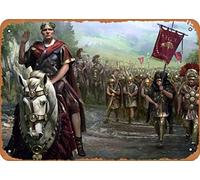 Zuhhgii The Classic Arcade Videogioco Targa in metallo Tin Sign Total War Rome 2 Caesar Vari Giochi Decorazione da Parete Targa in latta - 20,3 x 30,5 cm