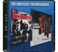 Zuhhgii The Fabulous Thunderbirds - Powerful Stuff + Walk That Walk, Talk That Talk, Targa in metallo vintage con musica rock da parete in latta per palestra, piscina, bar, bagno, cortile, garage, pub
