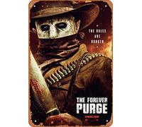Zuhhgii The Forever Purge (Ana De La Reguera, Josh Lucas) Poster del film Film Cinema Teatro 20,3 x 30,5 cm - Targa in metallo vintage per casa, bar, pub, garage, decorazione regalo