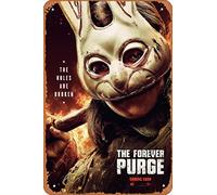 Zuhhgii The Forever Purge (Ana De La Reguera, Josh Lucas) - Targa in metallo vintage, per casa, bar, pub, garage, decorazione, idea regalo