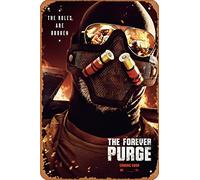 Zuhhgii The Forever Purge (Ana De La Reguera, Josh Lucas) - Targa in metallo vintage, per casa, bar, pub, garage, decorazione, idea regalo