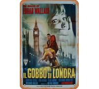 Zuhhgii The Hunchback of Soho Movie Poster Retro Film Tin Sign Cafe Restaurant Home Wall Retro Club Restaurant Man Cave Gift Vintage Metal Sign 30,5 x 20,3 cm.